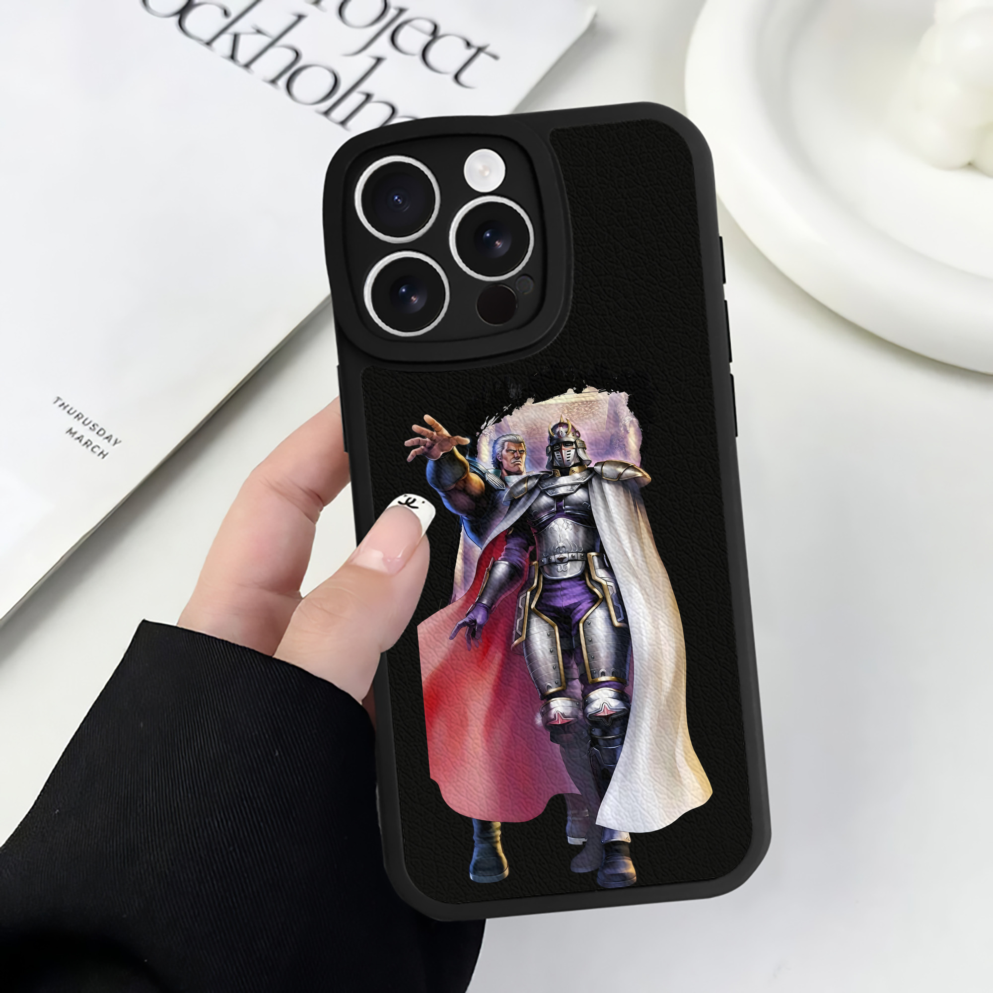 （画像用） 北斗の拳 Fist of the North Star 【iPhone 16シリーズ対応】シリコンスマホケース（レザー調） 材質：シリコン